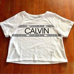 Calvin Klein short sleeve crop top